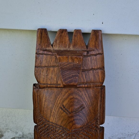 Hardwood Tribal African Wall Mask - Picture 8 of 11